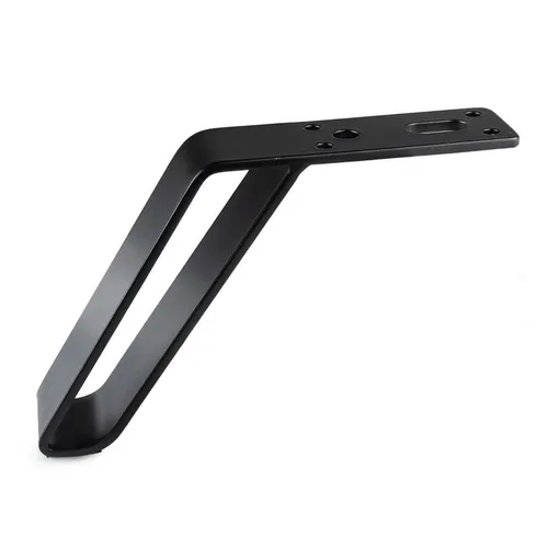 Möbelfuß 122 mm Metall schwarz matt – Sofafuß, Tischbein, Schrankfuß, Bettfuß [1 Stück]