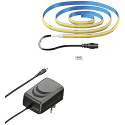 ledscom.de COB-LED Streifen JOR, 100.0cm, flach, weiß, 11,3W, 1209lm, inkl. Netzteil