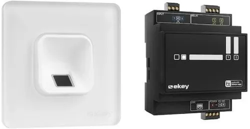 eKey xLine Fingerprintset für Unterputzmontage, weiß (203701) - Zubehör für Schließanlagen – schlüsselloser Zugang durch biometrische Fingerabdruckerkennung, ideal für Haus- und Nebeneingangstüren sowie Garagen.