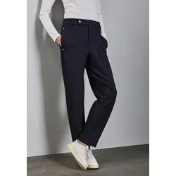 STREET ONE Hose im Casual Fit - Damen-Hosen mit High Waist und Tapered Legs, ideal für lässige Outfits und bequem durch Viskosemix mit Stretchanteil.