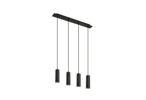 Lindby Esstisch Pendelleuchte, schwarze Hängelampe mit 4x GU10 - Moderne Pendelleuchte für Esszimmer und Küche, bietet zielgerichtetes Licht durch 4 austauschbare GU10 Leuchtmittel. Stylisches Design in Schwarz für ein gemütliches Ambiente.