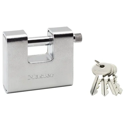 Master Lock 680EURD Vorhängeschloss - Technik: Hochsicherheits-Vorhängeschloss mit Sicherheitsklasse 7, wetterbeständig und mit gehärtetem Stahlbügel für maximalen Schutz gegen Aufbruchsversuche.
