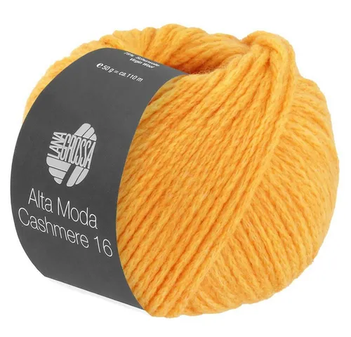 LANA GROSSA Alta Moda Cashmere 16 0066 gelb Häkelwolle, 110 m