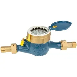 tecuro Wasserzähler Kombi-Set 190 mm - Thermostate, Komplettset mit Zähler und Verschraubungen für einfache Installation und präzise Wasserverbrauchsmessung.