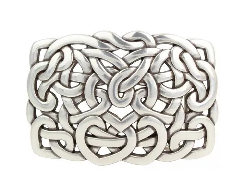 BELTINGER Gürtelschnalle Knoten Design 4,0 cm in silber von BELTINGER