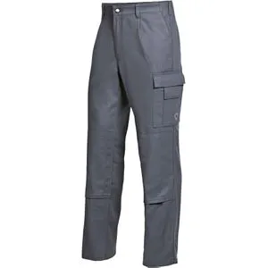 BP Arbeitshose 1486-060-53, Herren Bundhose dunkelgrau Größe 50 - Arbeits- & Schutzkleidung mit 2 Eingrifftaschen, Knieeinschubtaschen und bequemem Gummizug für optimalen Tragekomfort bei der Arbeit.
