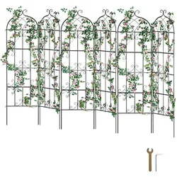 VEVOR 6er Set Rankhilfe in schwarz von Vevor