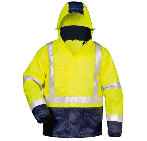 Safestyle Warnschutzjacke Alf, Größe M, gelb/marine - 23502/M - Hochsichtbare Jacke für optimale Sicherheit bei der Arbeit, ideal für Bau- und Handwerksberufe.