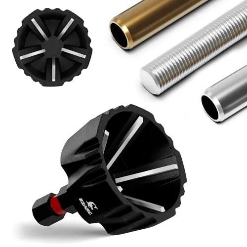 EZARC Entgratungswerkzeug für externe Fasen, Anfasbohrer aus Wolframkarbid, Entgratungsbohrer, Gratentfernungswerkzeug, Schnellspannschaft, passend für 9/16