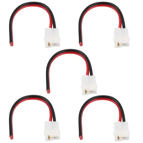 OTOTEC 5 Stück 2-poliger T-Stecker Zur Reparatur von Lichtmaschinen 15 cm Vorverdrahtetes Pigtail-Anschlusskabel 16 AWG Elektrischer Anschluss für Kfz-Ladesysteme