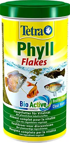 Tetra Phyll 1 L - Hochwertiges Futter für Fische - Fischfutter für alle Pflanzenfresser, fördert das Wachstum und die Farbenpracht Ihrer Aquarienbewohner.