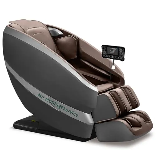 NAIPO Massagesessel Tai Chi – Ganzkörpermassage mit Wärmetherapie für Nacken und Schultern - Massagesessel mit 12 automatischen Programmen und 4 Massagetechniken. Die dynamische Wärmetherapie und die bidirektionale Massageschiene bieten eine tief entspannende Erfahrung für Zuhause oder im Büro.