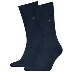 Tommy Hilfiger 2P Men Dot Socks Dunkelblau Gr 39/42 Herren