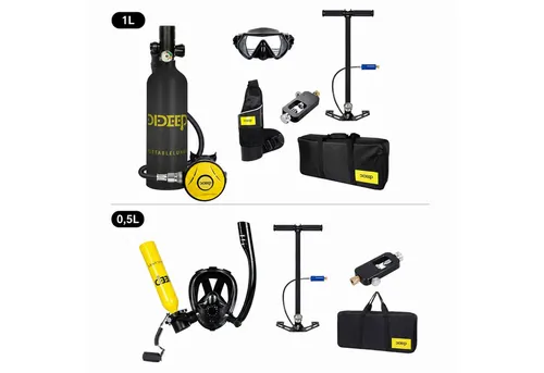 Sport-Knight® Tauchset 0,5 oder 1L – Kompaktes Tauchgerät mit Maske und Pumpe