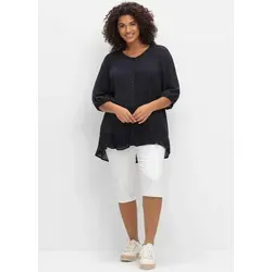 Sheego Klassische Bluse Kurzarmbluse Kurzarm von sheego