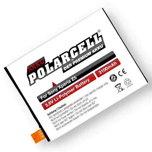 PolarCell Akku für LIS1593ERPC - Sony Xperia Z5 Xperia Z5 Dual 3100mAh Batterie