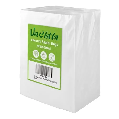 VacYaYa 200 Beutel 20x30cm Vakuumier Beutel Vakuumbeutel für Lebensmittel,BPA-Frei Sous Vide Vakuumierbeutel Beutel für Vakuumierer und Folienschweißgeräte Geeignet