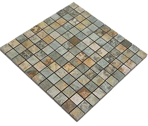Keramik Mosaik Mix Keramikmosaik Feinsteinzeug beige braun grün matt Wand Boden Küche Bad Dusche