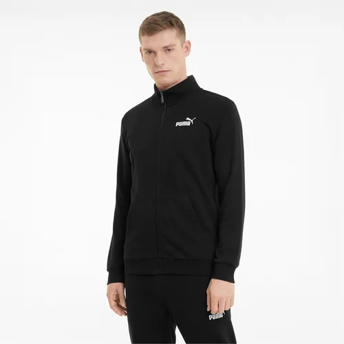 Puma Herren Essential Track Pullover, Black, L - Badmintonbekleidung Herren, mit normaler Passform und hohem Kragen für optimalen Komfort und Bewegungsfreiheit beim Spiel.