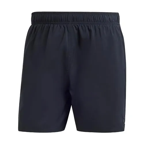adidas Herren Solid CLX Short-Length Swim Shorts, Schwarz/Lucid Lemon, XL - Sonstige Badeshorts mit elastischem Bund und Kordelzug, aus 100 % recyceltem Polyester für umweltbewusste Schwimmer.