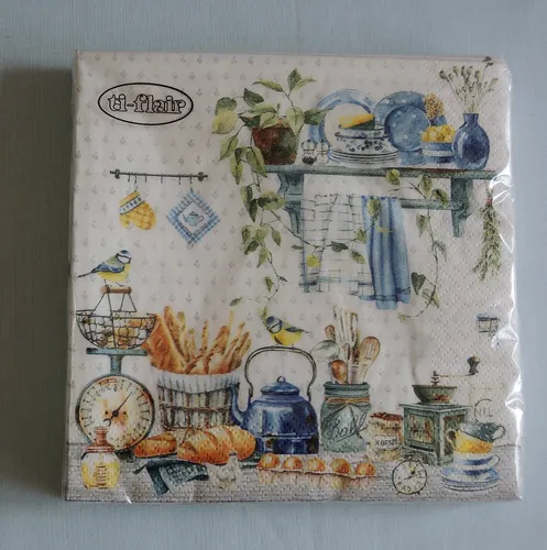 Servietten Frühstück Küche 1 Packung OVP Motivservietten Meisen Kaffee Kesse 20