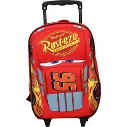 Cars 3 Lightning McQueen 3D Piston Cup Champion Trolley Backpack - Koffer mit gepolsterten, verstellbaren Schultergurten für optimalen Tragekomfort. Maße: 38cm x 28cm x 12cm, leicht zu reinigen und perfekt für kleine Fans von Cars 3.