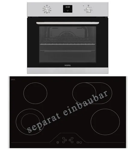 VESTEL Elektro-Herd-Set 80cm mit Heißluft und Umluft von VESTEL