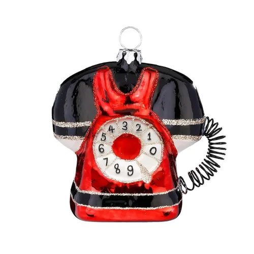 Christbaumschmuck Telefon Glas 8 cm Bunt Weihnachten Christbaumkugel Geschenk