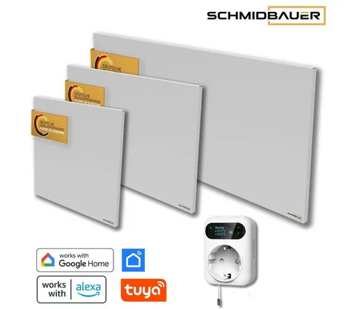 Schmidbauer Infrarotheizung 300-1100 Watt - Infrarotheizung für Wand- und Deckenmontage, energieeffizient und ideal für Räume von 3-6 m², mit einer Herstellergarantie von 3 Jahren.