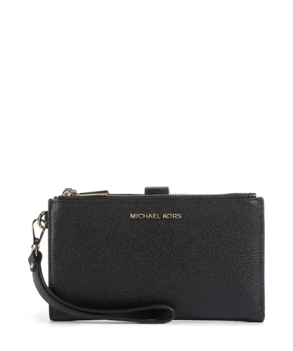 Michael Kors Damen DBLZP Wristlet Hand Bag - Elegante Damen-Clutch aus glattem Leder mit Doppelreißverschluss, ideal für Smartphone, Karten und Bargeld – praktisches Design mit Handschlaufe.