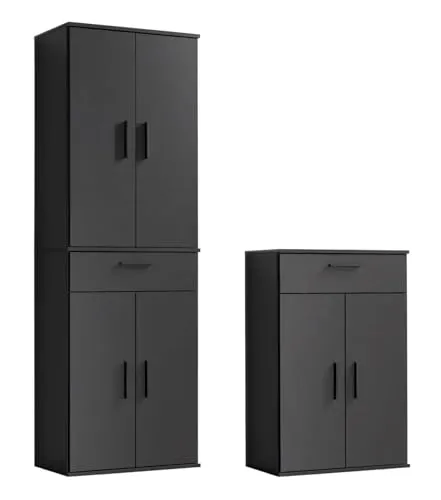mokebo Schrank-Set Die Allzweckwaffe, (2er-Set) - Schranksysteme für individuellen Stauraum. Wähle deine Lieblingskombination und schaffe Platz mit stilvollen, deutschen Mehrzweckschränken aus robustem Material. Einfache Montage und Lieferung direkt an deine Tür!