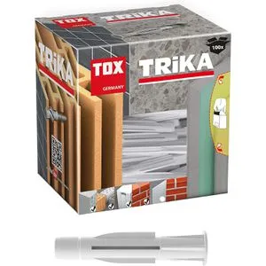 Tox Dübel 011100111, Allzweckdübel Trika 8/51, 8 x 51mm, Universaldübel, 100 Stück