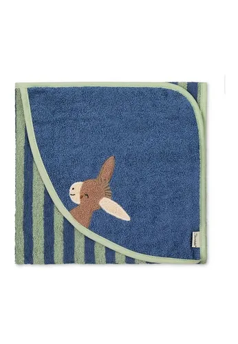 Sterntaler® Kapuzenbadetuch Emmilius 80 x 80 cm in blau von Sterntaler®