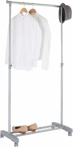 Garderobenständer Rollkleiderständer Teleskop-Kleiderstange in grau von Zeller Present