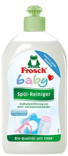 Frosch Baby Spül-Reiniger 500 ml - Der Frosch Baby Spül-Reiniger entfernt schonend Rückstände von Babyzubehör wie Flaschen und Saugern. Die pH-hautneutrale Formel ist leicht abspülbar und schützt die Haut. Ideal für empfindliche Haut und Allergiker geeignet.