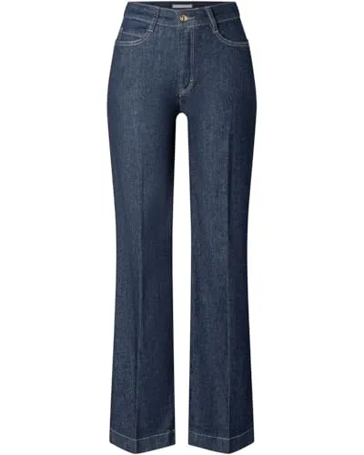 MAC Weite Jeans WIDE blau 34 - Bequeme, elastische Denim-Jeans in fashion rinsed, ideal für den lässigen Casual-Look. Perfekt für jeden Tag mit praktischen Taschen und Gürtelschlaufen.