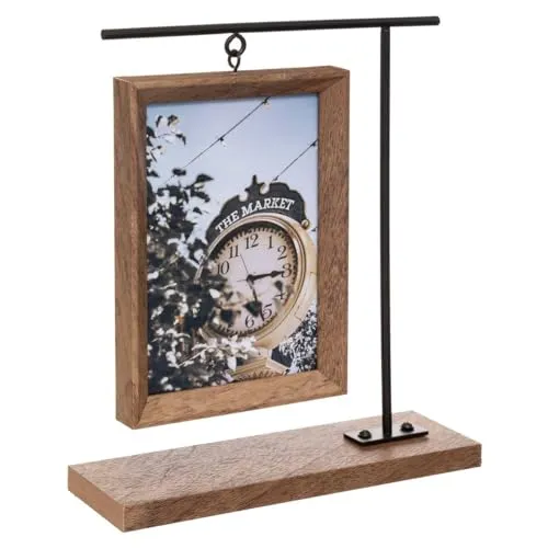 Atmosphera - Hängender Fotorahmen - Holz 10x15 cm - Kastanienbraun