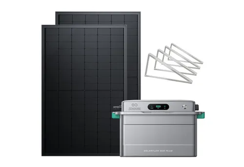 SolarMars Balkonkraftwerk 1000W mit Speicher - Zendure SolarFlow 800 PLUS - Effizientes Solarenergie-Kit mit 800W Wechselrichter und 1920Wh Akku. Ideal für die Nutzung auf Flachdächern, wetterfest nach IP65.