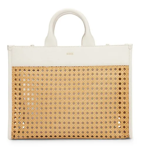BOSS Henkeltasche Sandy Tote SPU (Set, 2-tlg) - Handtaschen Set aus 2 Teilen in eleganter Flechtoptik, ideal für stilbewusste Damen, mit abnehmbarem, verstellbarem Schulterriemen und praktischem Karabiner-Verschluss.