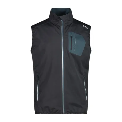 CMP Herren Funktionsweste Man Vest 32A6567 - Wind- und wasserdichte Softshell Weste mit hochschließendem Kragen und praktischen Taschen für optimale Funktionalität beim Sport oder Outdoor-Aktivitäten.