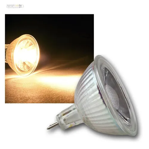 MR16 LED Leuchtmittel, 3W COB warmweiß 230lm Strahler Birne Spot 12V Lampe GU5,3