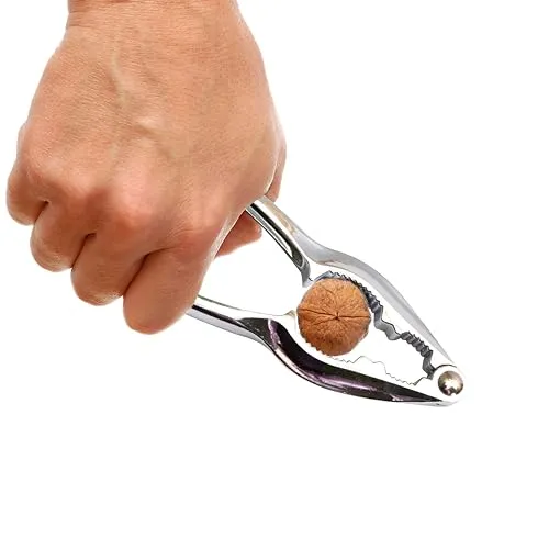 Primes DIY Nussknacker, robust, mit rutschfestem Griff, Edelstahl, Nussöffner, Werkzeug für Walnuss, Haselnuss, Mandeln, Pekannuss, Metall, Nussknacker, Werkzeug für alle Arten von Nüssen, Heimküche,