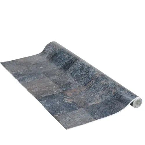 Venilia Klebefolie | Rost Blau Industrial-Optik | 67,5cm x 1,5m, Stärke 120μ | selbstklebende Möbel-Folie, Dekofolie, Tapete, Küchenfolie | PVC ohne Phthalate | Made in EU