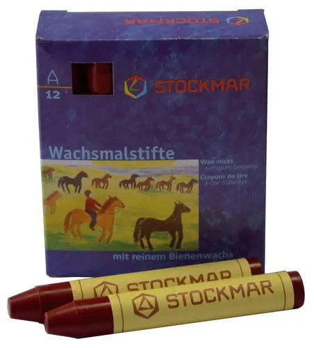 STOCKMAR Wachsmalstifte karmin 12 Stifte - Schreibutensilien in leuchtendem karmin, ideal für kreative Kinder und Kunstprojekte – bruchsicher und farbintensiv.