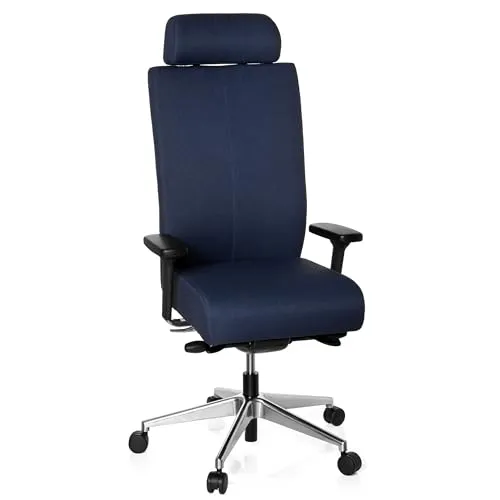 hjh OFFICE 608620 Profi Bürostuhl PRO-TEC XXL Stoff Blau