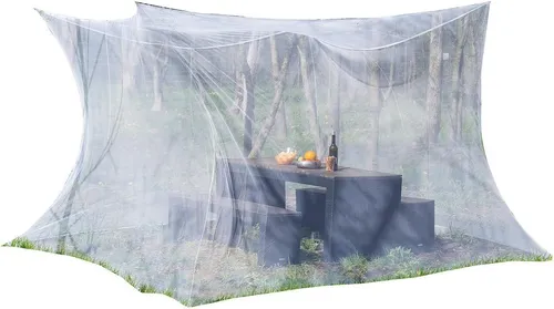 infactory Moskitonetz 300x300x250cm - Kastenform für Doppelbett und Gartenliege - Moskitonetz in Kasten-Form für optimalen Insektenschutz im Innen- und Außenbereich. Genießen Sie große Bewegungsfreiheit und Schutz vor Mücken und Wespen – ideal für Garten, Camping und Reisen!