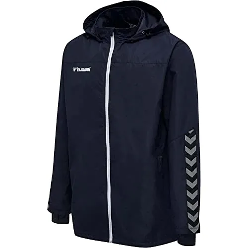 Hummel hmlAUTHENTIC KIDS ALL-WEATHER JACKET - MARINE - 116 - Funktionsjacken, wasserdicht und atmungsaktiv mit verstellbarer Kapuze, ideal für jedes Wetter und maximalen Schutz für Kinder.