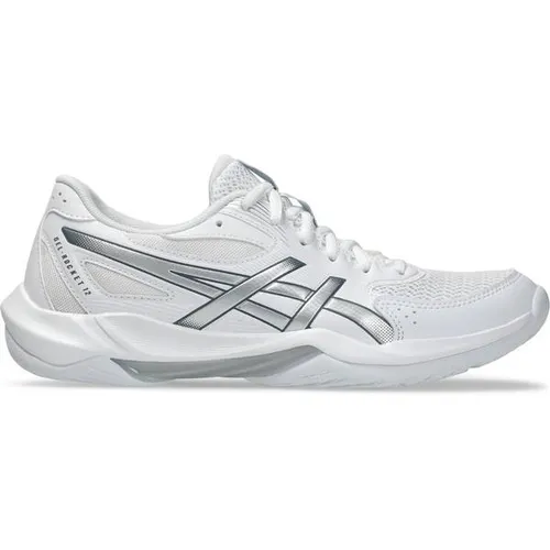 Asics Gel Rocket 12 Hallenschuhe Damen - Stabilität & Flexibilität - Squashschuhe für Damen, bieten optimale Stabilität und Flexibilität, ideal für sicheres Spiel auf dem Court mit stützender Obermaterialkonstruktion.