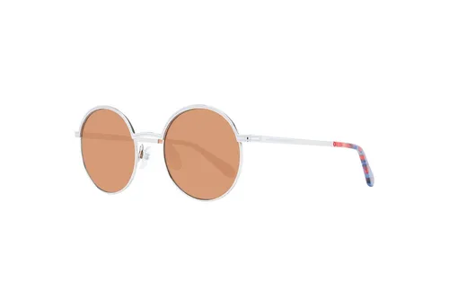 Benetton Sonnenbrille BE7037 813 49 Damen Silber - Elegante Damen Sonnenbrille aus Edelstahl, 100% UVA & UVB Schutz und inklusive Original-Etui für stilvollen Sonnenschutz.