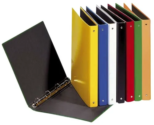 Ringbuch Basic Colours A5 - 12 Stück farbig sortiert - Mappen & Hefter, praktisches 4-Ring-System mit 25mm Ring-Ø für eine einfache Organisation und ansprechende Farbauswahl.